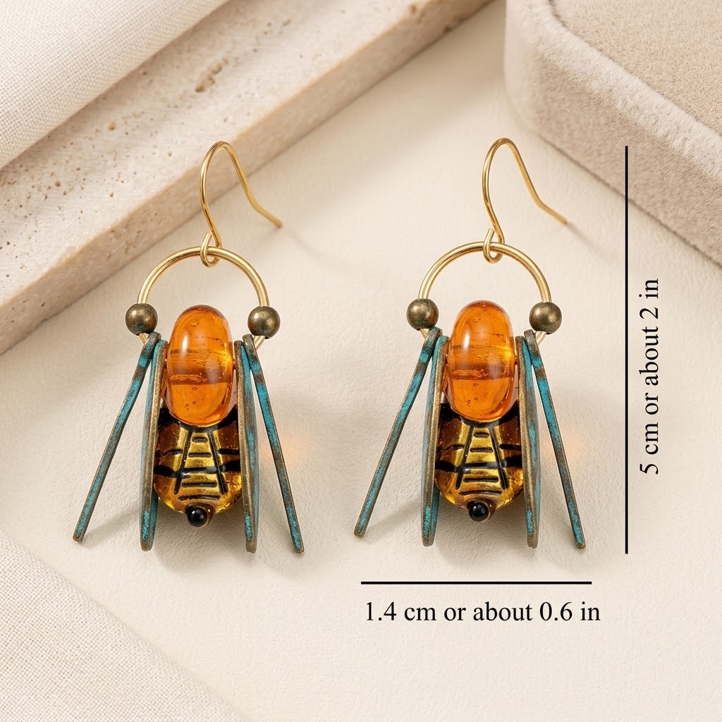 "Honey Drop" Bee Earrings