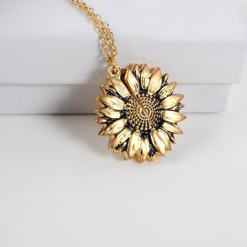 "You Are My Sunshine" Sunflower Necklace