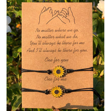Load image into Gallery viewer, "Together Forever" Sunflower Bracelet Set
